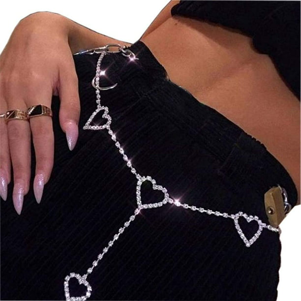 Details about   Belt Rhinestone Body Chain Shiny Jewelry Waist Gifts Belly Chain Sequins 